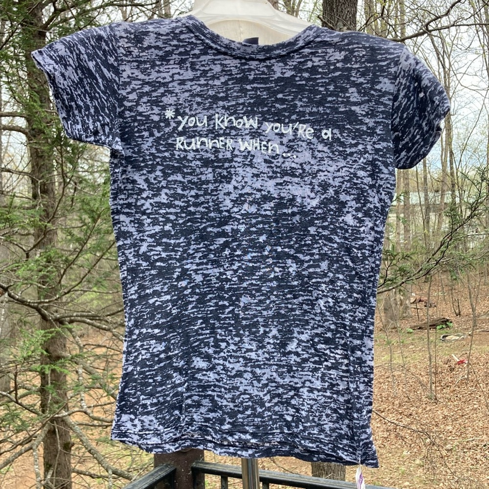 NWT One More Mile Kid Blue Graphic (You know you're a runner when) T-Shirt sz. S